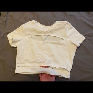 White crop top